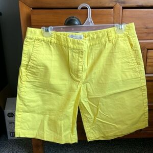 J. Crew Yellow Bermuda Shorts Lightweight Cotton